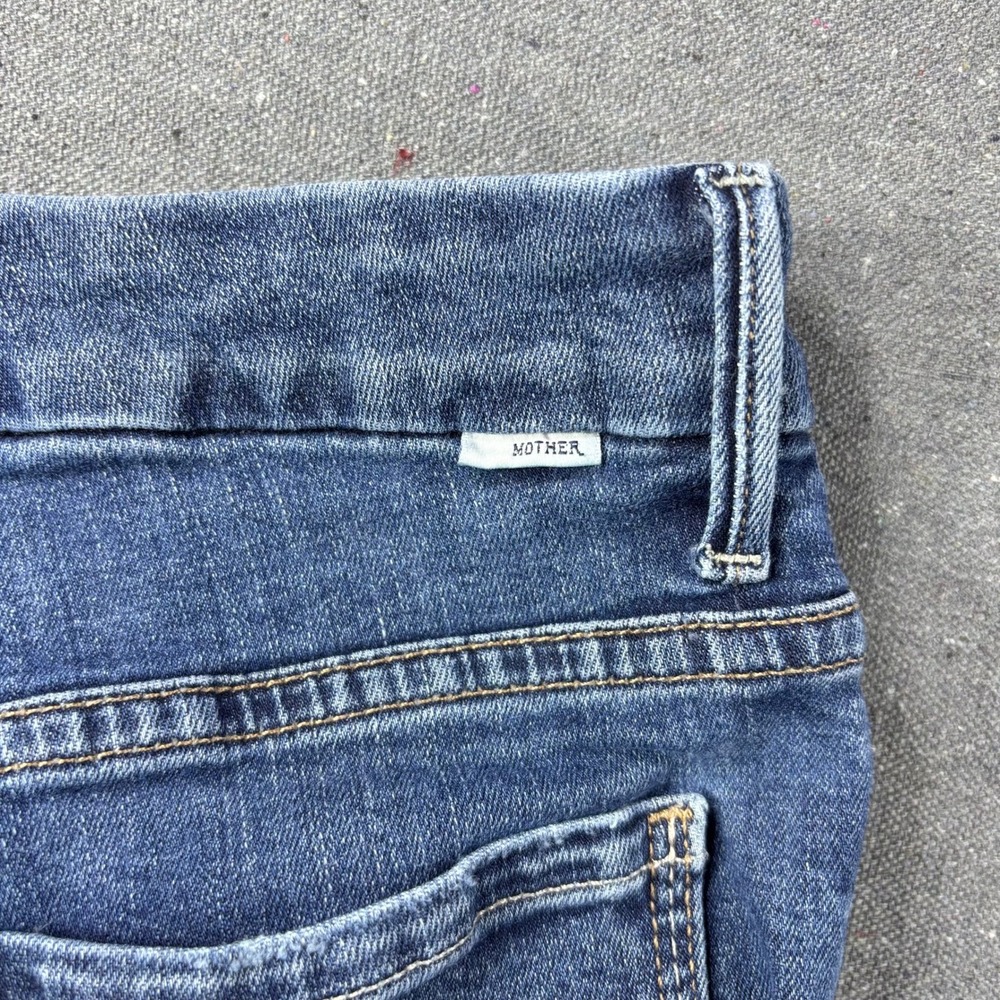 MOTHER High Waisted Looker Jeans Women 26 Blue Teaming Up Skinny Denim 1221-104 - Picture 6 of 10